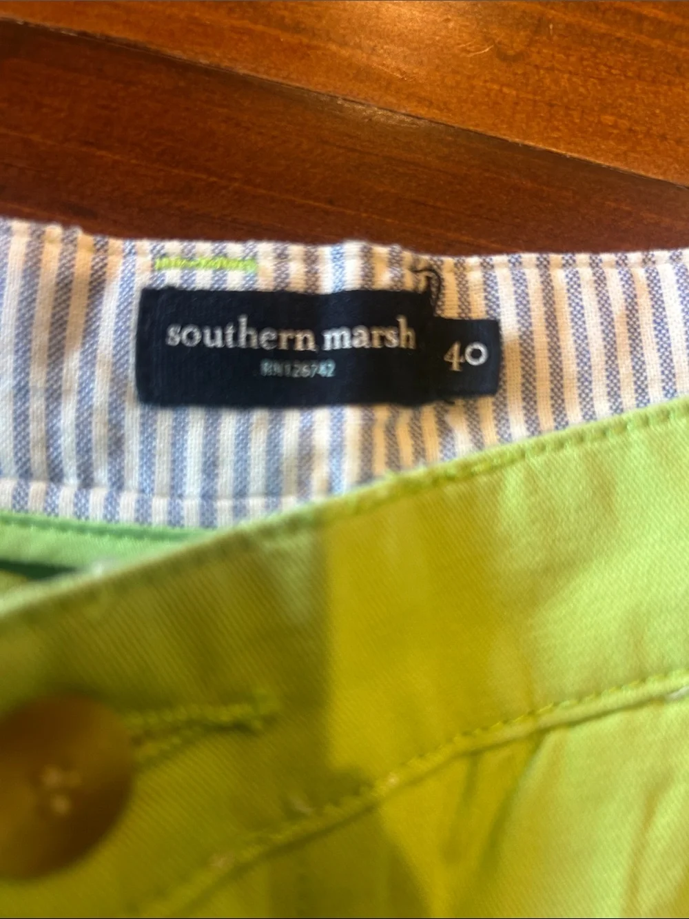 Southern Marsh Mint Green Swim Shorts with Navy Duck Motif